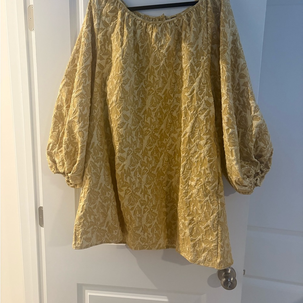 Elegant Yellow Floral Women's Top